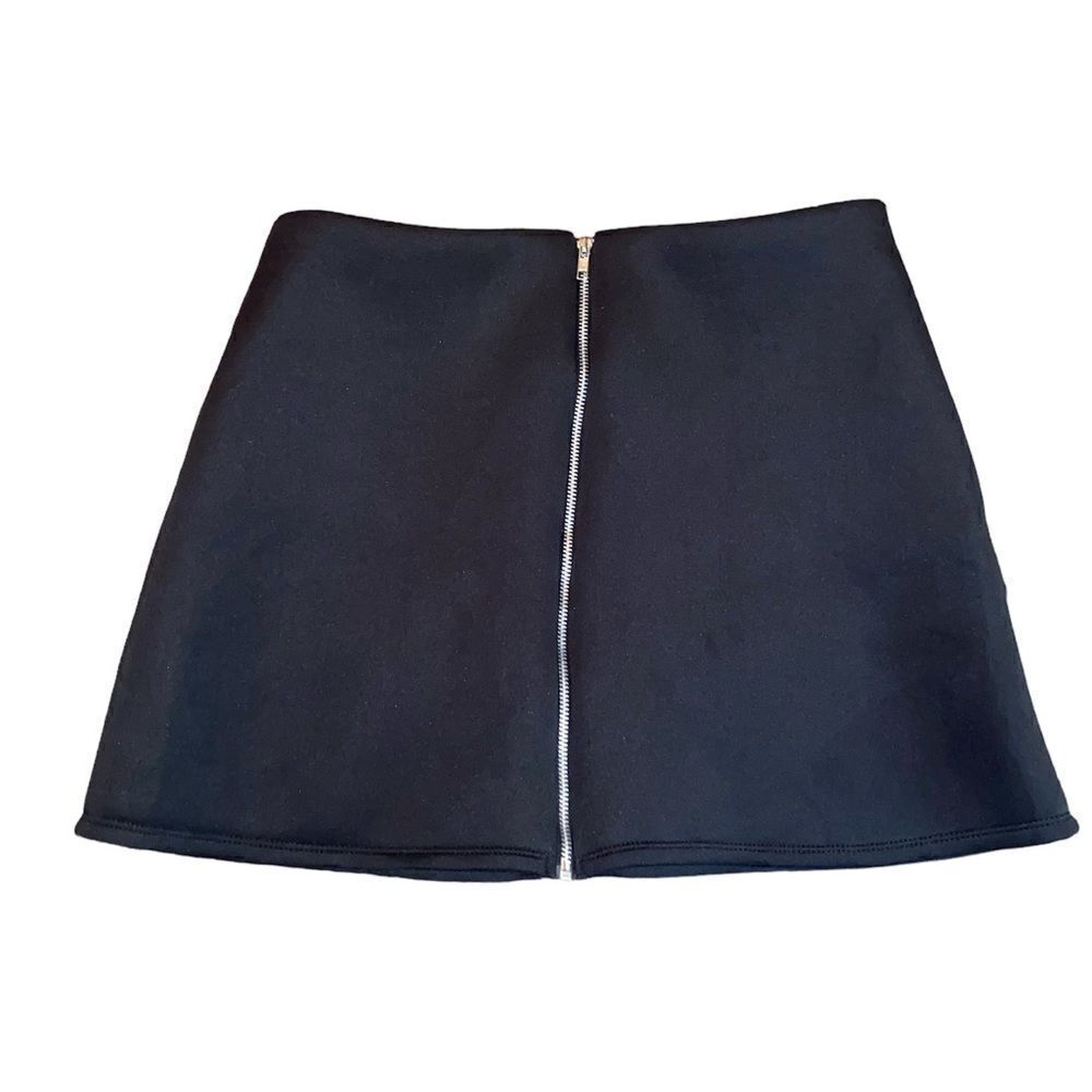 Black Skirt with Silver Zipper